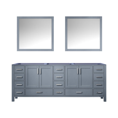 Lexora Jacques 84 in. Dark Grey Double Sink Bath Vanity