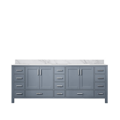 Lexora Jacques 84 in. Dark Grey Double Sink Bath Vanity