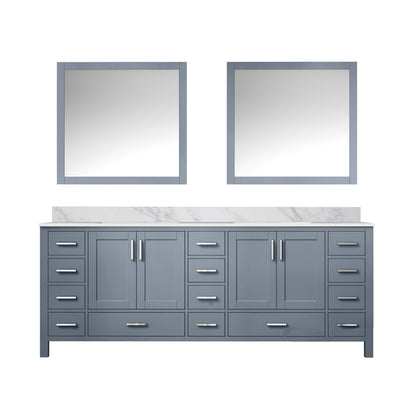 Lexora Jacques 84 in. Dark Grey Double Sink Bath Vanity