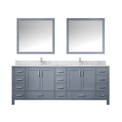 Lexora Jacques 84 in. Dark Grey Double Sink Bath Vanity