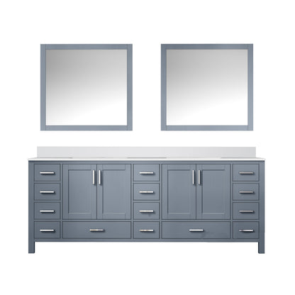 Lexora Jacques 84 in. Dark Grey Double Sink Bath Vanity