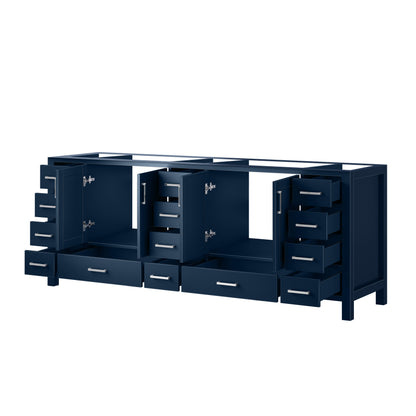 Lexora Jacques 84 in. Navy Blue Double Sink Bath Vanity