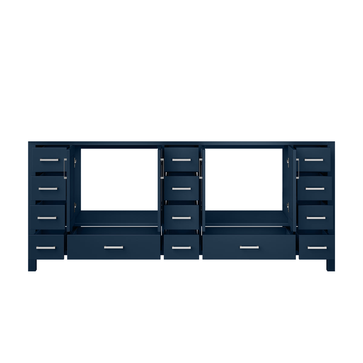 Lexora Jacques 84 in. Navy Blue Double Sink Bath Vanity