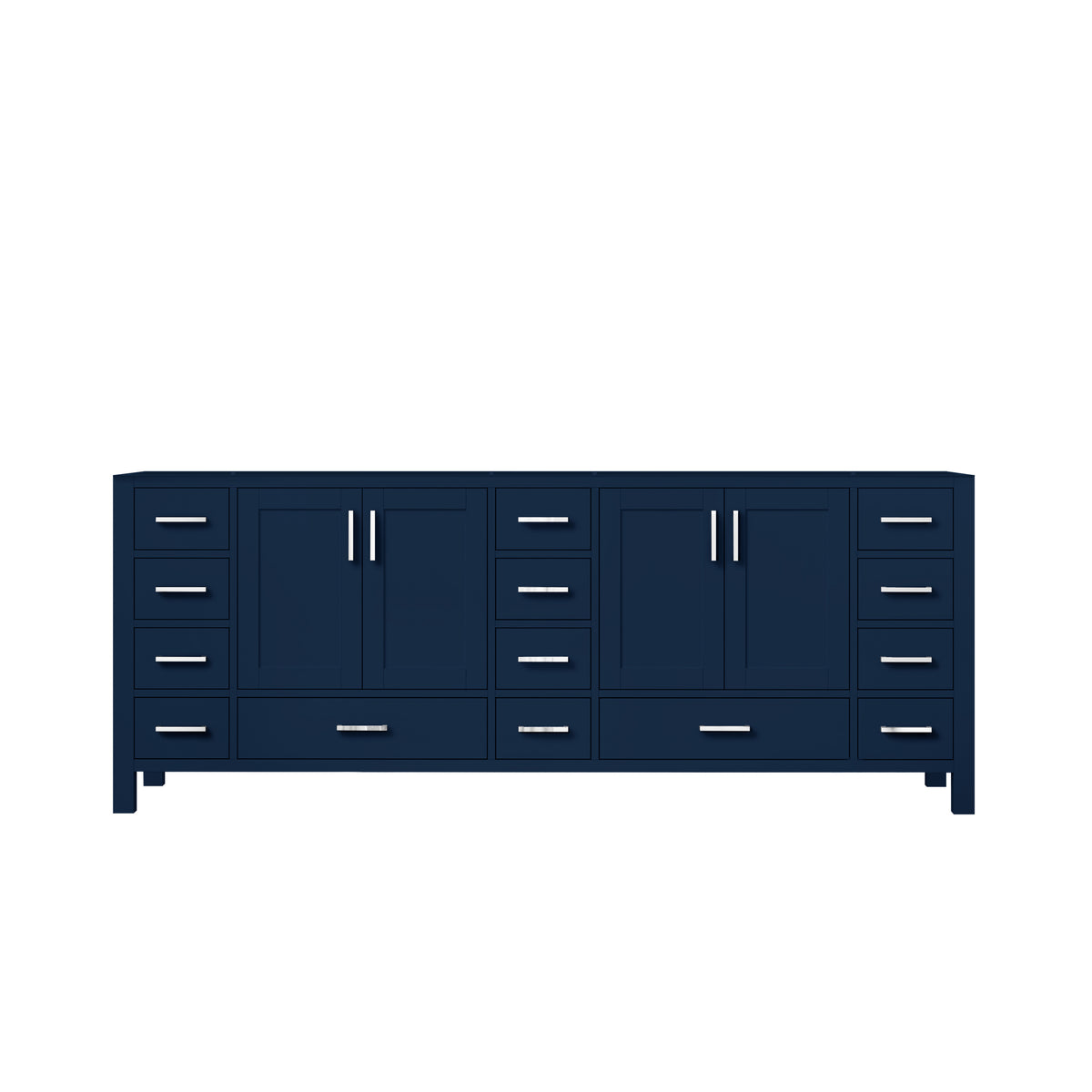 Lexora Jacques 84 in. Navy Blue Double Sink Bath Vanity