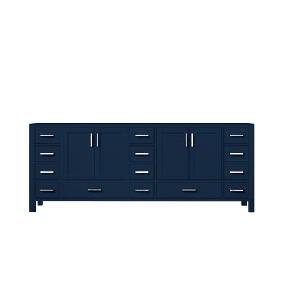 Lexora Jacques 84 in. Navy Blue Double Sink Bath Vanity