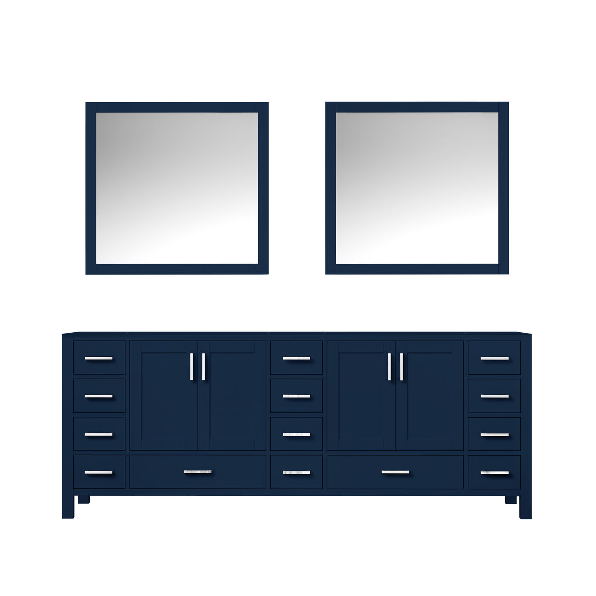 Lexora Jacques 84 in. Navy Blue Double Sink Bath Vanity