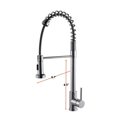 Lexora Lanuvio Brass Single-Handle Pull-Down Spray Kitchen Faucet in Chrome