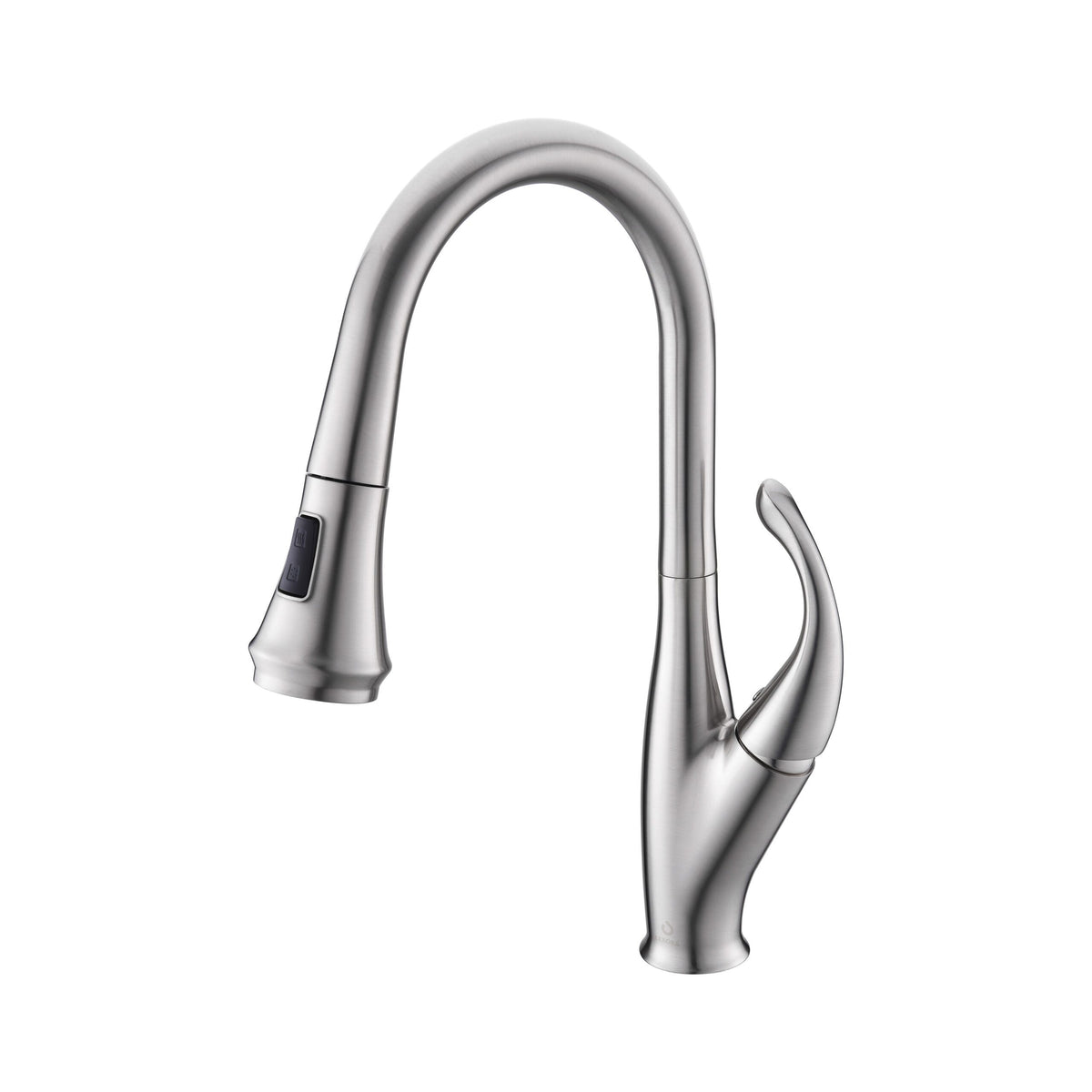Lexora Garbatella Brass Single-Handle Pull-Down Spray Kitchen Faucet in Brushed Nickel