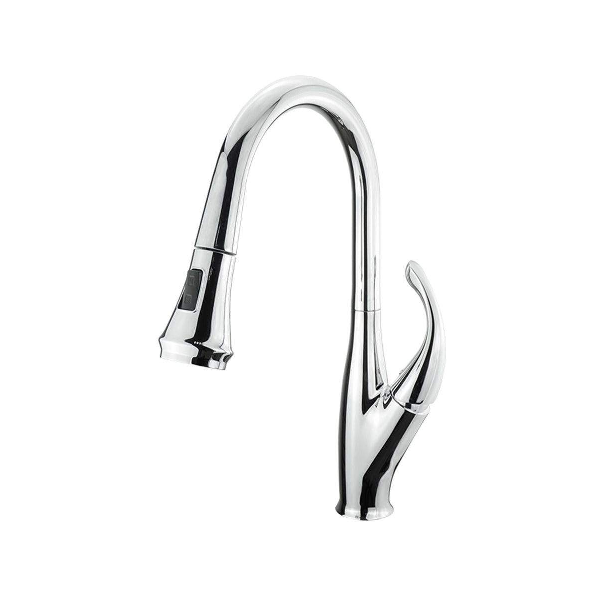 Lexora Garbatella Brass Single-Handle Pull-Down Spray Kitchen Faucet in Chrome