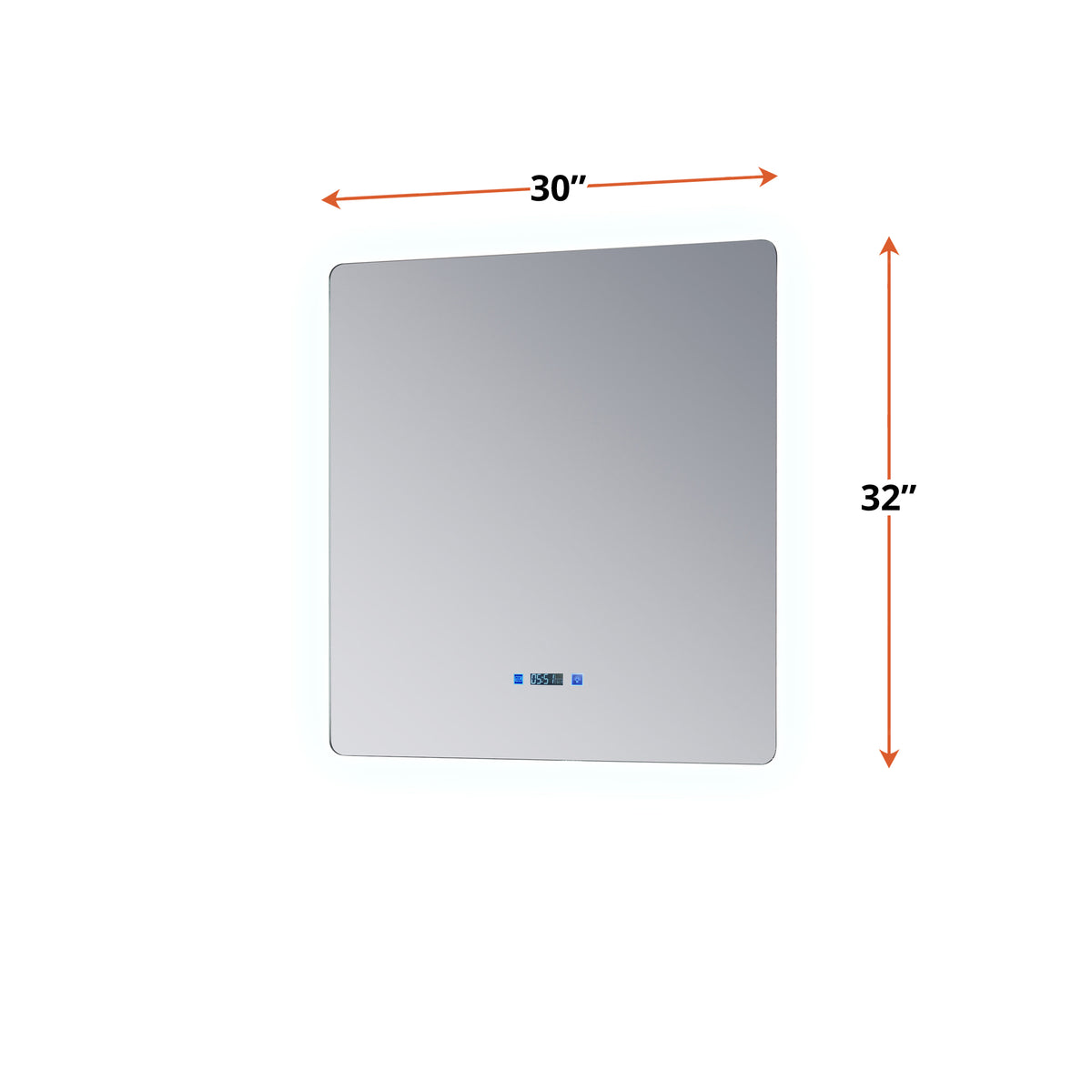 Lexora Lugano 30 in. W x 32 in. H LED Bathroom Vanity Mirror