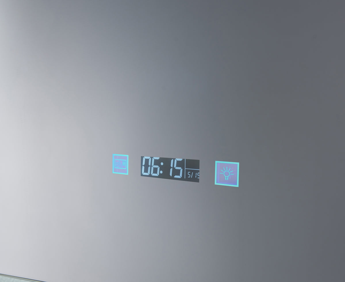 Lexora Lugano 36 in. W x 32 in. H LED Bathroom Vanity Mirror