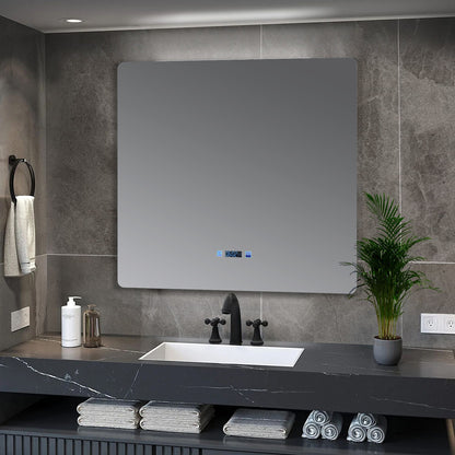 Lexora Lugano 36 in. W x 32 in. H LED Bathroom Vanity Mirror