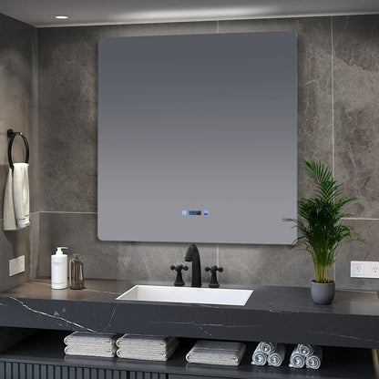 Lexora Lugano 36 in. W x 36 in. H LED Bathroom Vanity Mirror