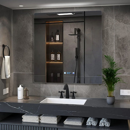 Lexora Lugano 36 in. W x 36 in. H LED Bathroom Vanity Mirror