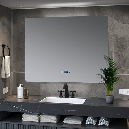 Lexora Lugano 42 in. W x 32 in. H LED Bathroom Vanity Mirror