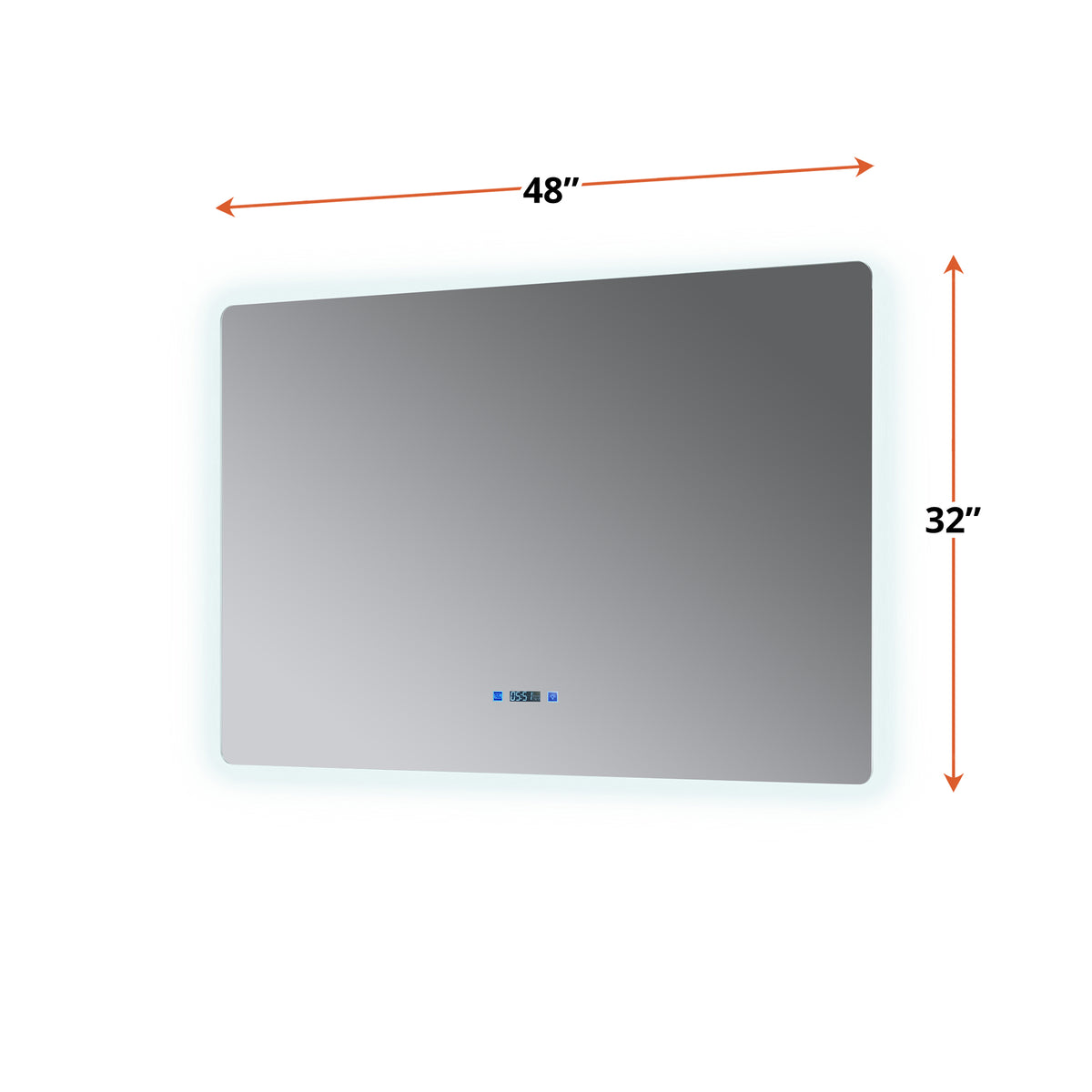 Lexora Lugano 48 in. W x 32 in. H LED Bathroom Vanity Mirror