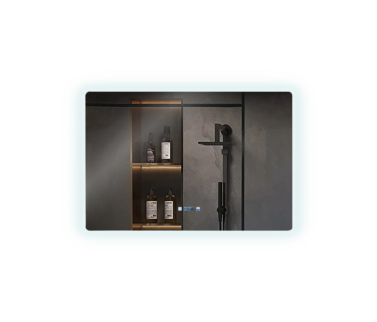 Lexora Lugano 48 in. W x 32 in. H LED Bathroom Vanity Mirror