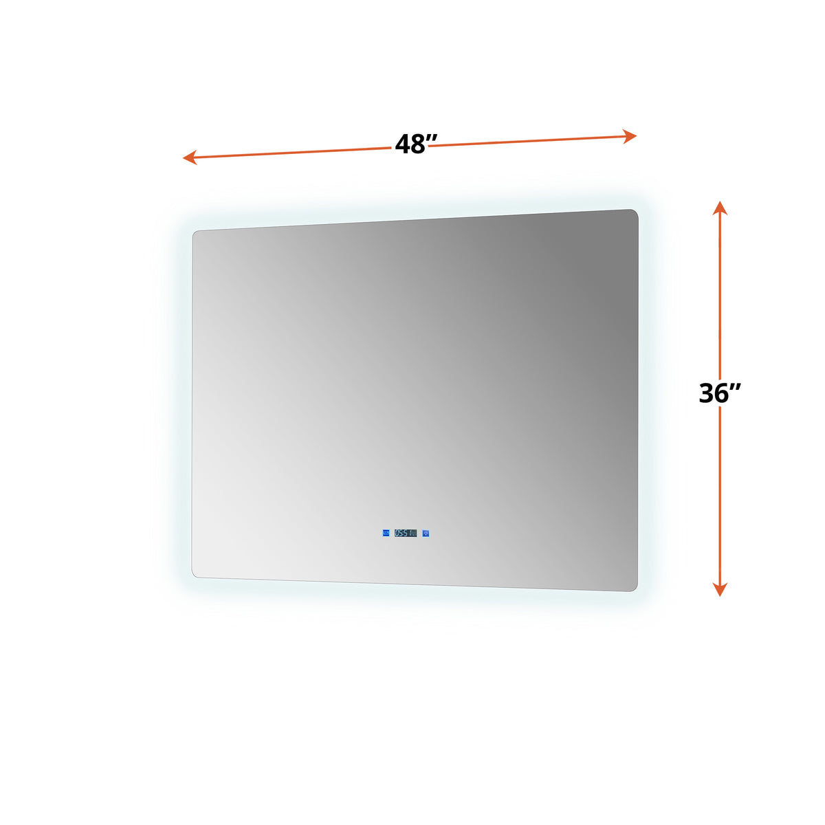 Lexora Lugano 48 in. W x 36 in. H LED Bathroom Vanity Mirror
