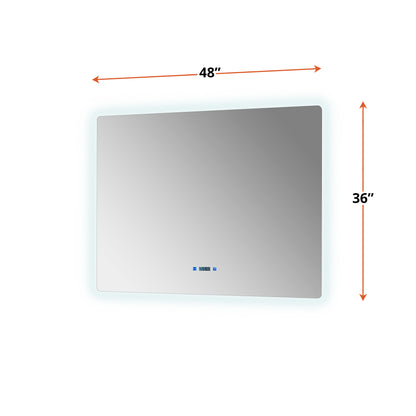 Lexora Lugano 48 in. W x 36 in. H LED Bathroom Vanity Mirror