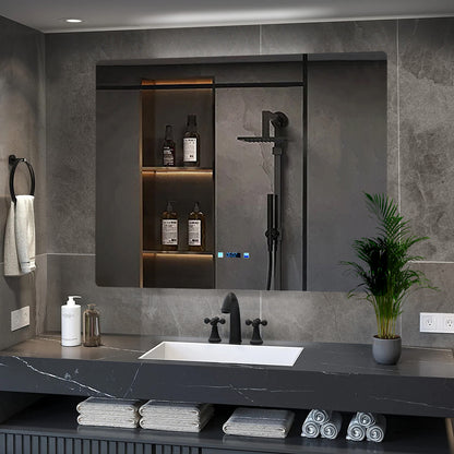 Lexora Lugano 48 in. W x 36 in. H LED Bathroom Vanity Mirror