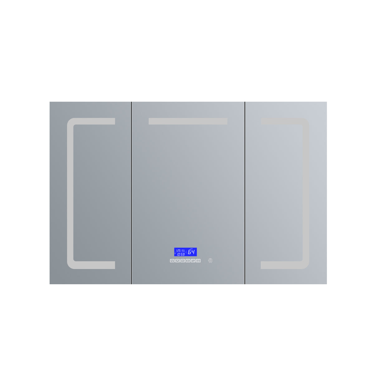 Lexora Lesina 48 in. W x 36 in. H Surface-Mount LED Mirror Medicine Cabinet with Defogger