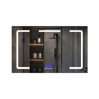 Lexora Lesina 48 in. W x 36 in. H Surface-Mount LED Mirror Medicine Cabinet with Defogger