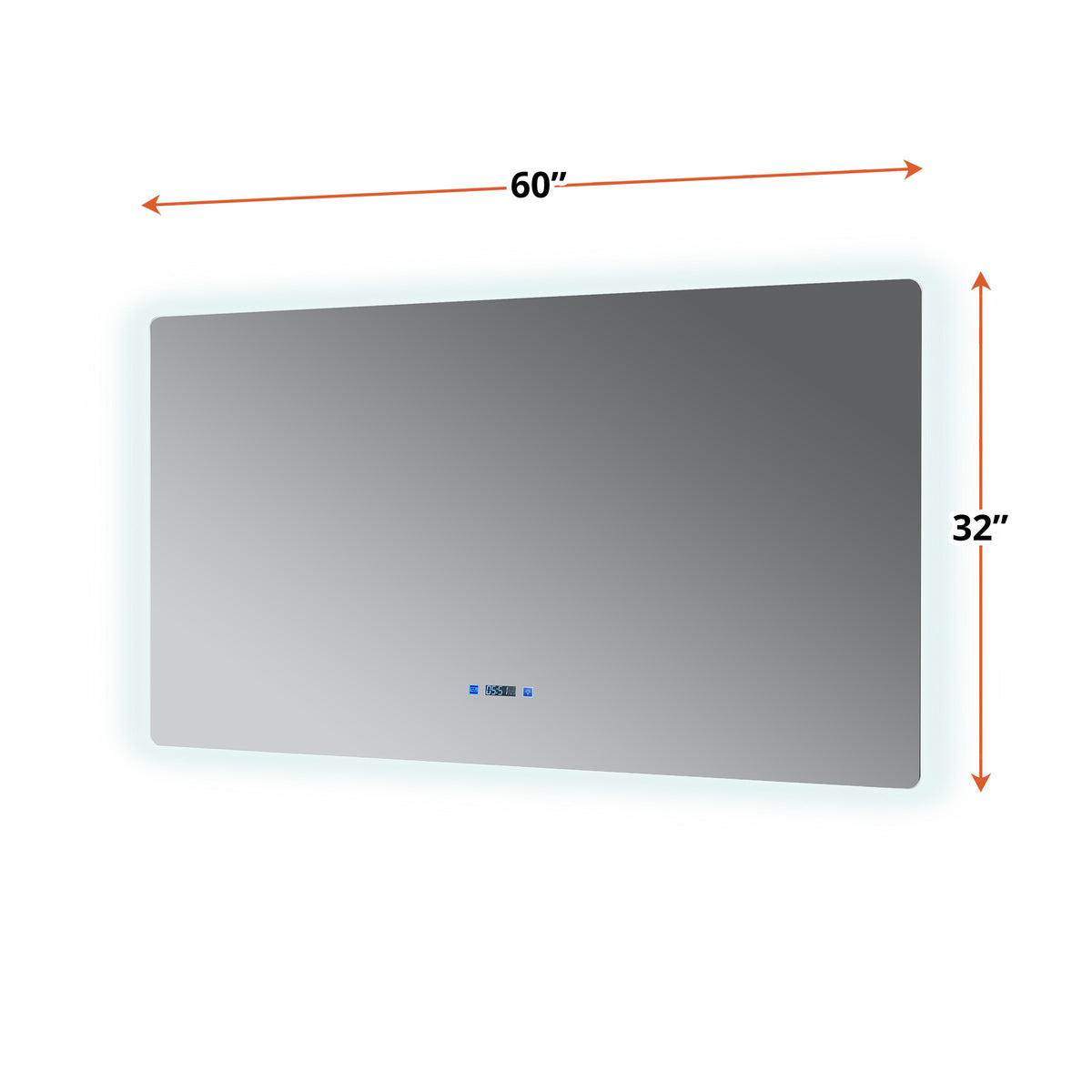 Lexora Lugano 60 in. W x 32 in. H LED Bathroom Vanity Mirror