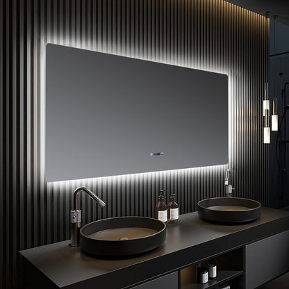 Lexora Lugano 60 in. W x 32 in. H LED Bathroom Vanity Mirror