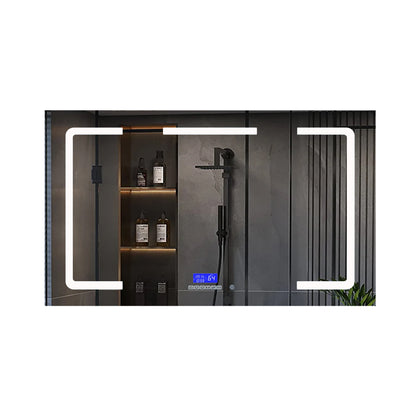 Lexora Lesina 60 in. W x 36 in. H Surface-Mount LED Mirror Medicine Cabinet with Defogger