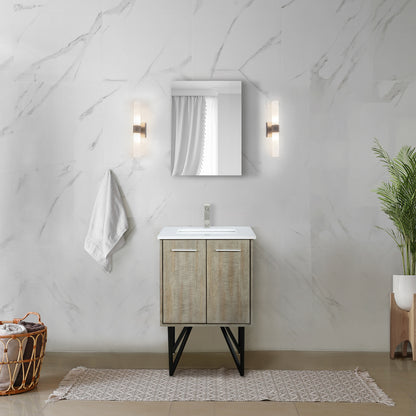Lexora Lancy 24 in. Rustic Acacia Single Sink Bath Vanity