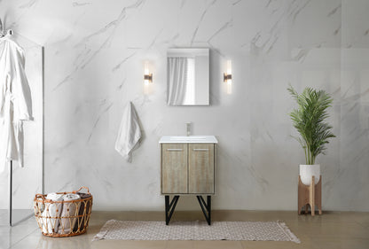 Lexora Lancy 24 in. Rustic Acacia Single Sink Bath Vanity