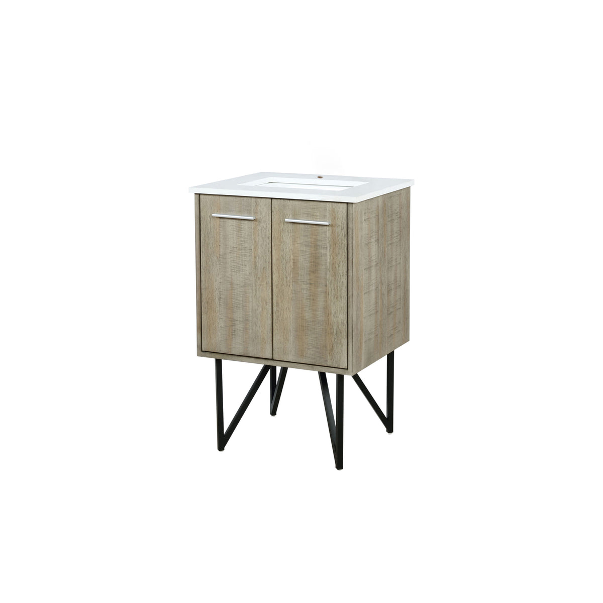 Lexora Lancy 24 in. Rustic Acacia Single Sink Bath Vanity