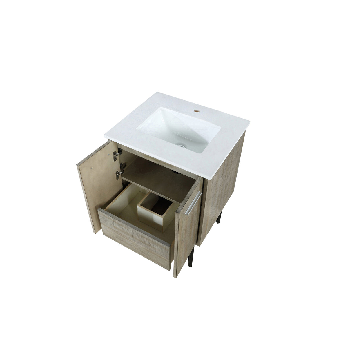 Lexora Lancy 24 in. Rustic Acacia Single Sink Bath Vanity