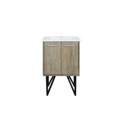 Lexora Lancy 24 in. Rustic Acacia Single Sink Bath Vanity