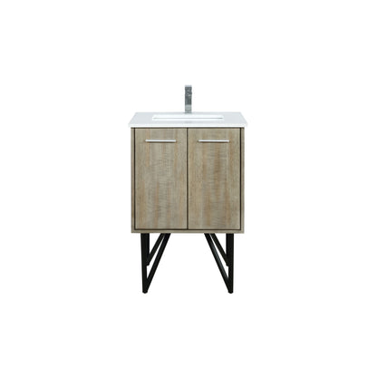 Lexora Lancy 24 in. Rustic Acacia Single Sink Bath Vanity