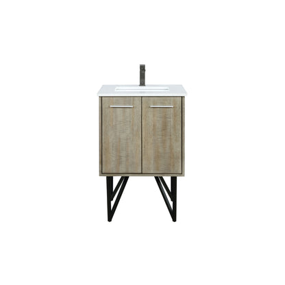 Lexora Lancy 24 in. Rustic Acacia Single Sink Bath Vanity