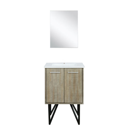 Lexora Lancy 24 in. Rustic Acacia Single Sink Bath Vanity