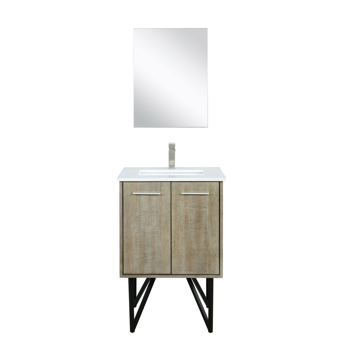 Lexora Lancy 24 in. Rustic Acacia Single Sink Bath Vanity