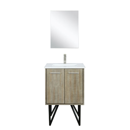 Lexora Lancy 24 in. Rustic Acacia Single Sink Bath Vanity