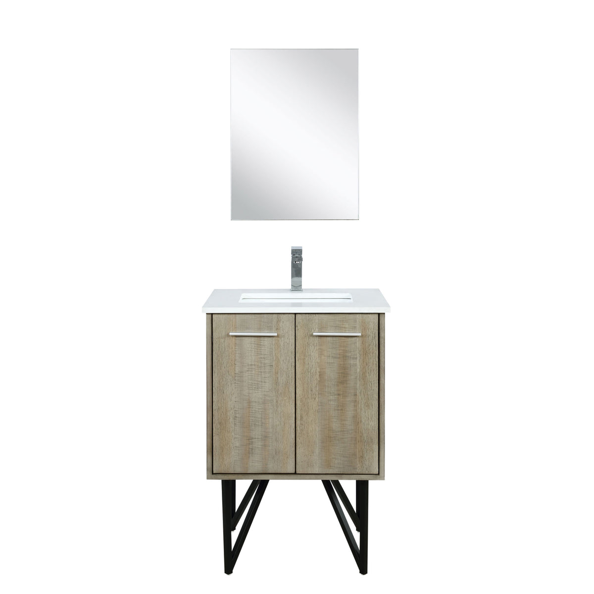 Lexora Lancy 24 in. Rustic Acacia Single Sink Bath Vanity