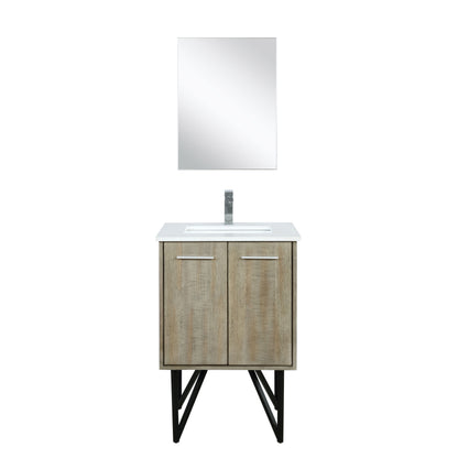 Lexora Lancy 24 in. Rustic Acacia Single Sink Bath Vanity