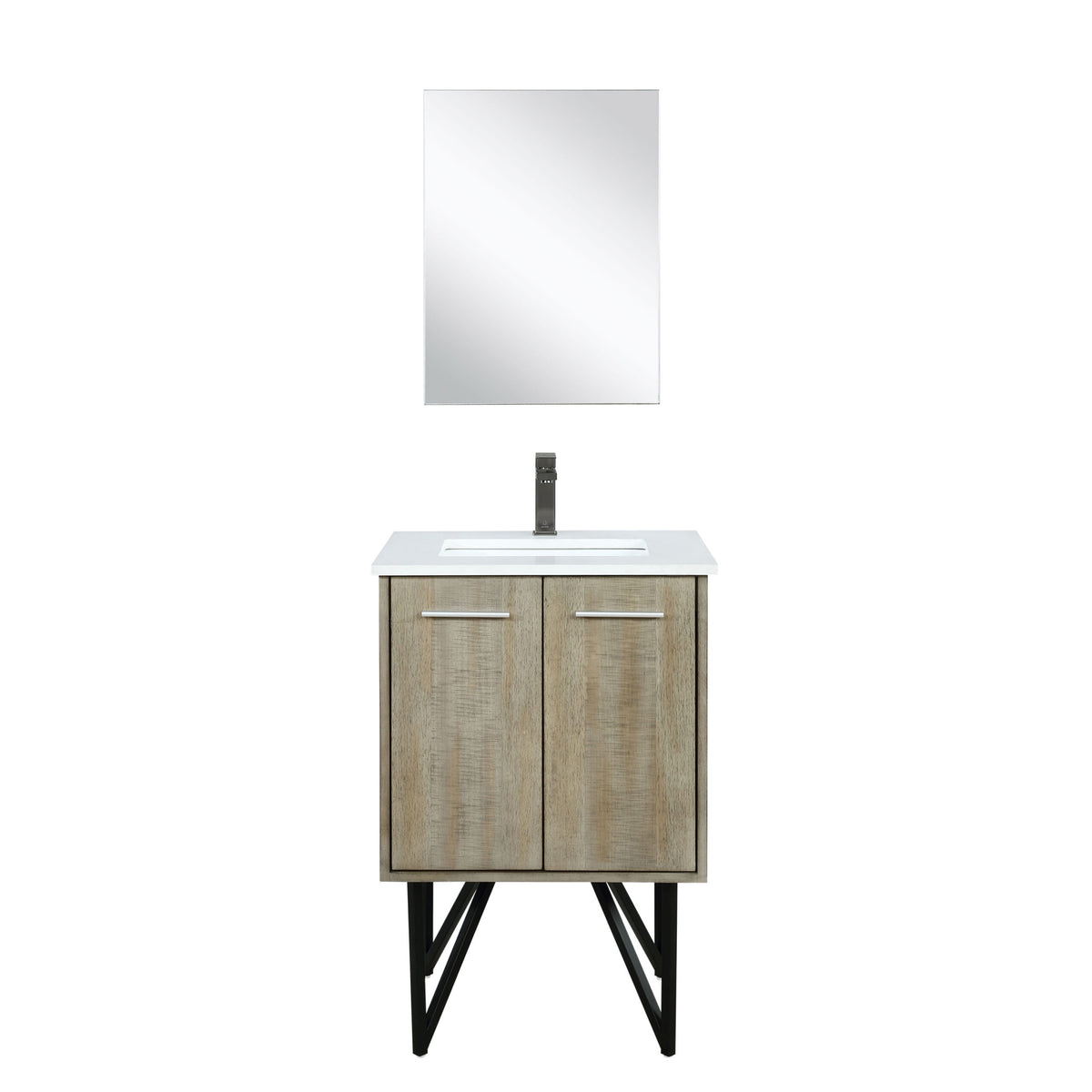 Lexora Lancy 24 in. Rustic Acacia Single Sink Bath Vanity