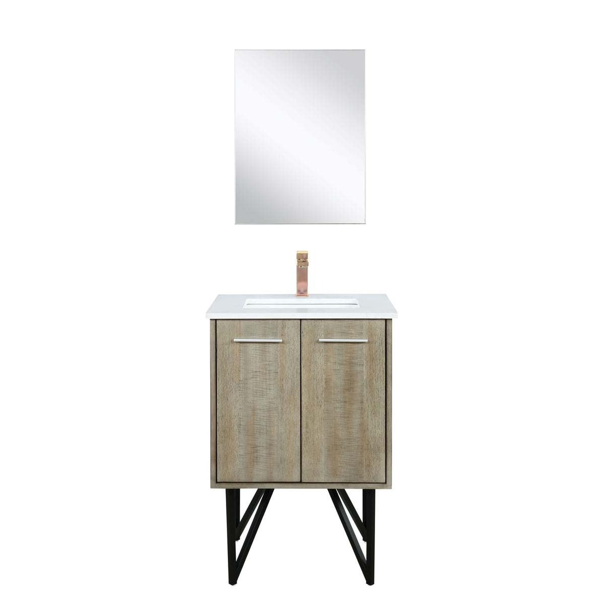 Lexora Lancy 24 in. Rustic Acacia Single Sink Bath Vanity
