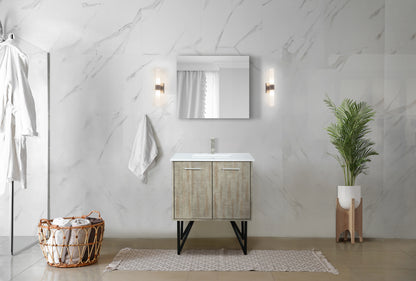 Lexora Lancy 30 in. Rustic Acacia Single Sink Bath Vanity