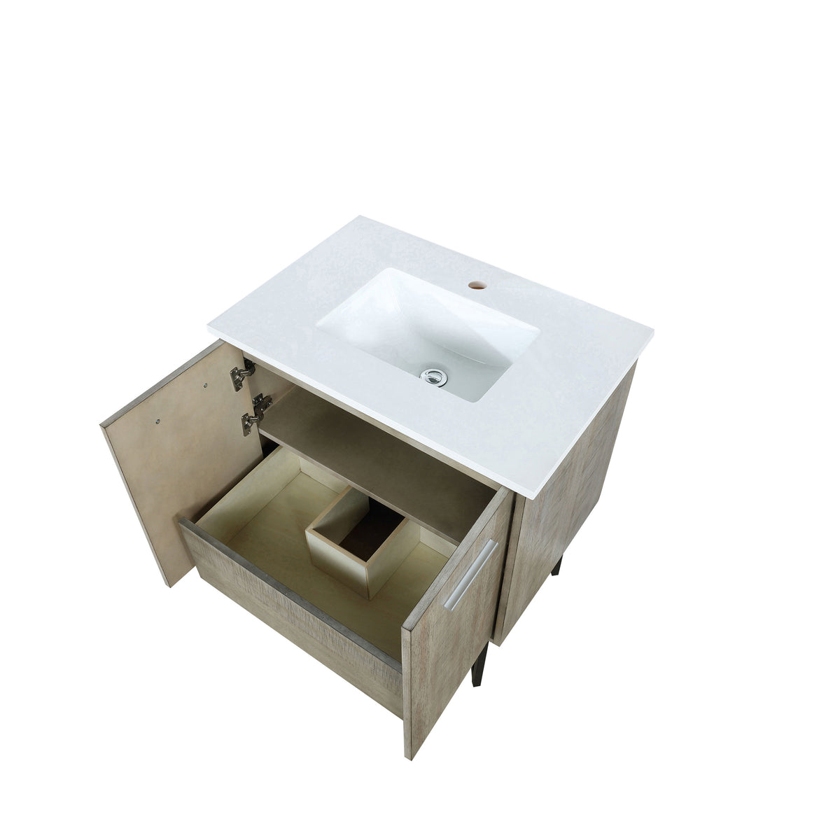Lexora Lancy 30 in. Rustic Acacia Single Sink Bath Vanity