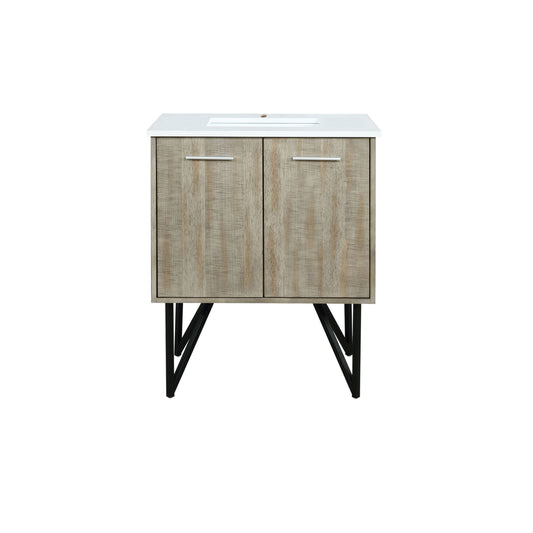 Lexora Lancy 30 in. Rustic Acacia Single Sink Bath Vanity