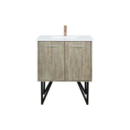 Lexora Lancy 30 in. Rustic Acacia Single Sink Bath Vanity