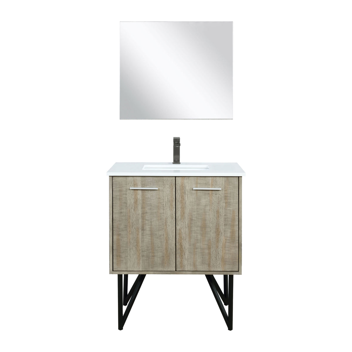 Lexora Lancy 30 in. Rustic Acacia Single Sink Bath Vanity
