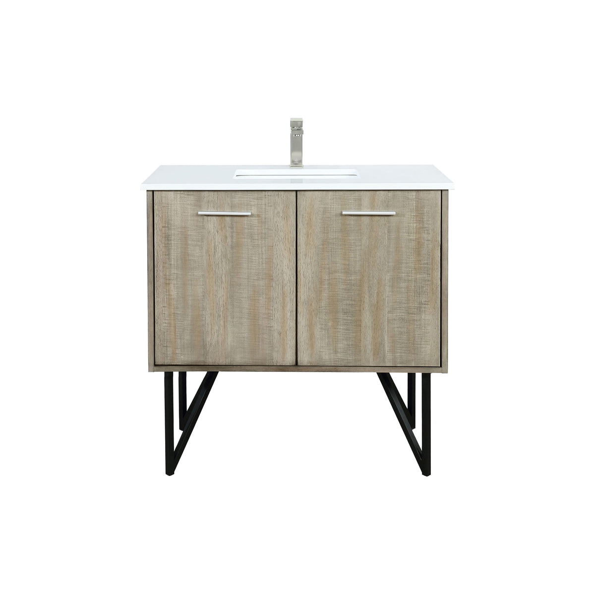 Lexora Lancy 36 in. Rustic Acacia Single Sink Bath Vanity