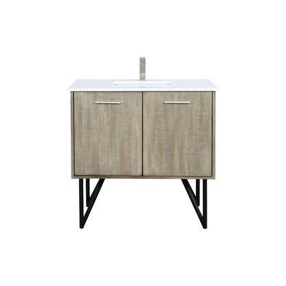 Lexora Lancy 36 in. Rustic Acacia Single Sink Bath Vanity